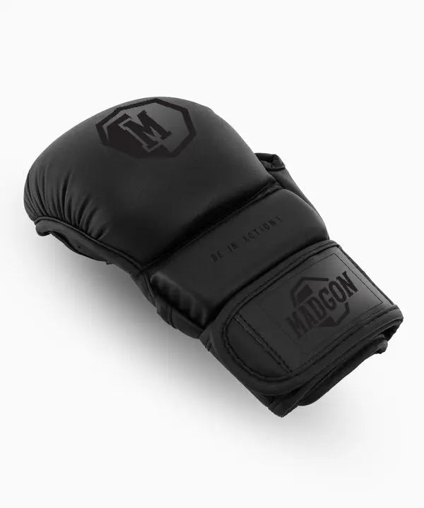 MMA Sparring Handschuhe mattschwarz MADGON