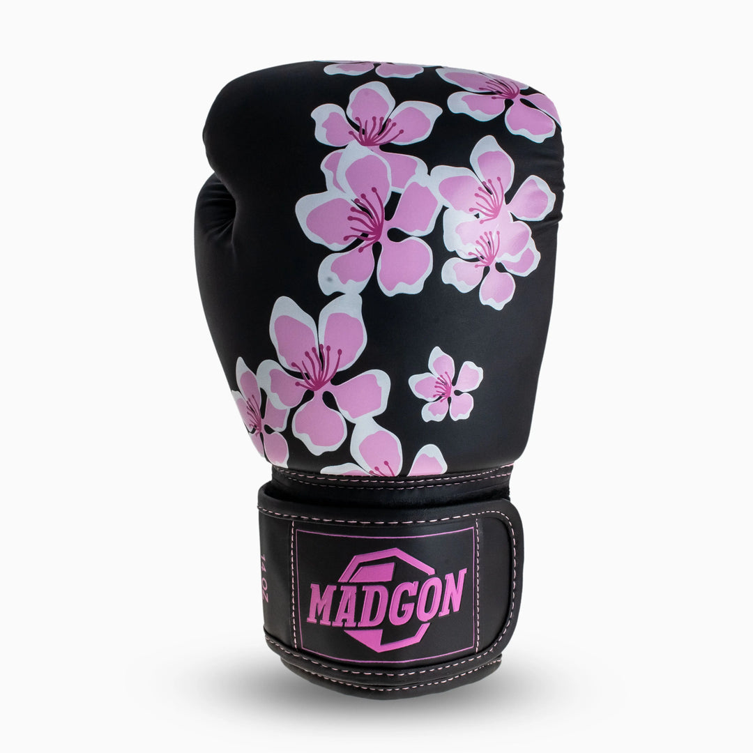 MADGON Premium Boxhandschuhe blossom, Männer und Frauen Kickboxhandschuhe für Kampfsport, MMA, Sparring, Muay Thai und Boxen 10 12 14 16 oz