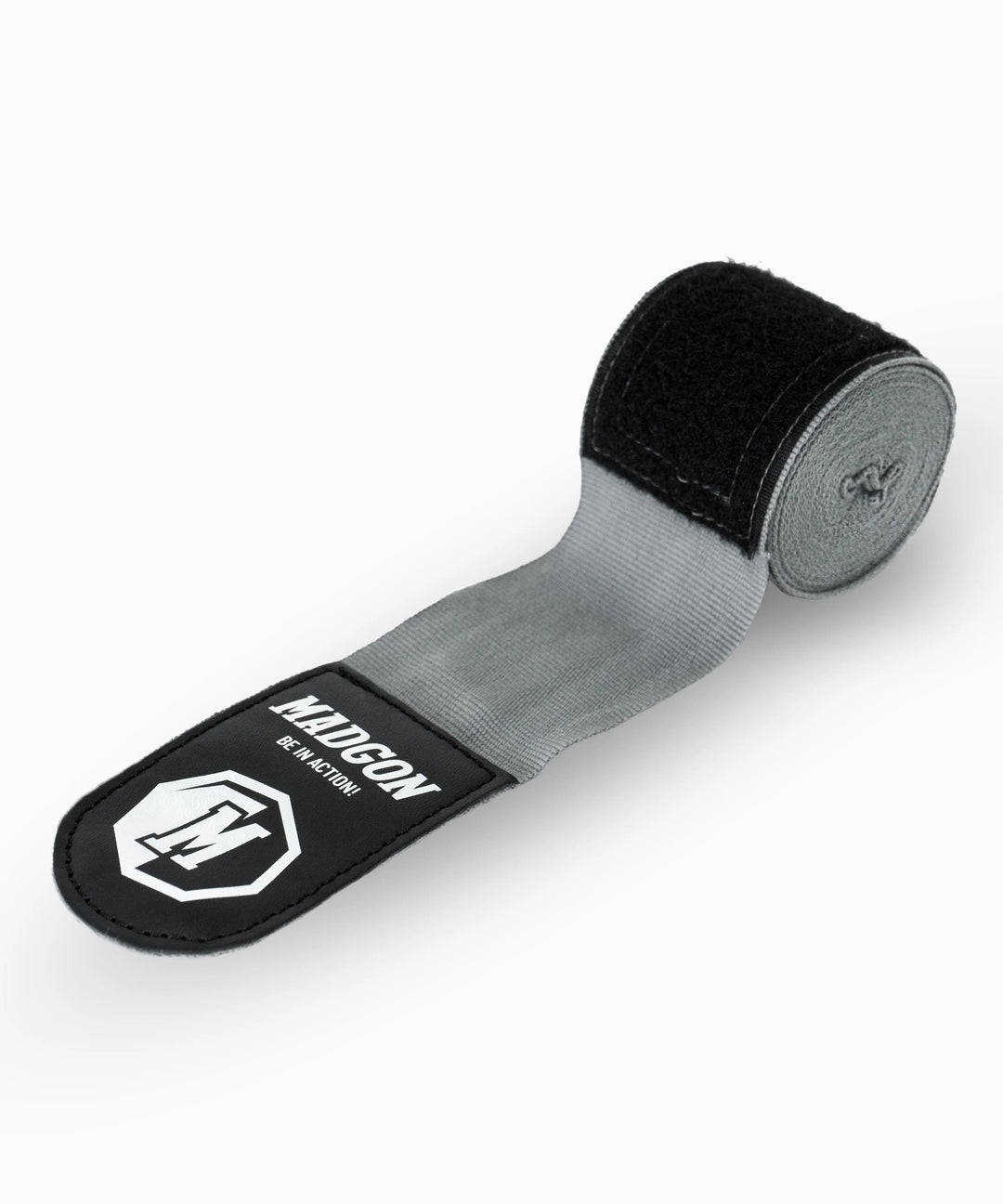 MADGON Boxbandagen grau in 3m 3,8m 4,5m für Männer und Frauen - Bandagen Boxen für Kickboxen, MMA, Boxer & Sparring mit Beutel