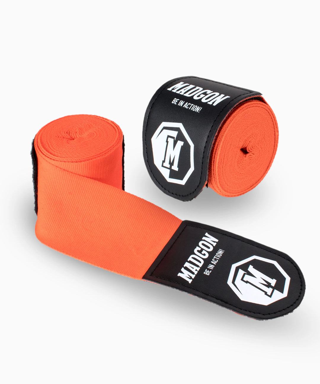 MADGON Boxbandagen orange in 3m 3,8m 4,5m für Männer und Frauen - Bandagen Boxen für Kickboxen, MMA, Boxer & Sparring mit Beutel