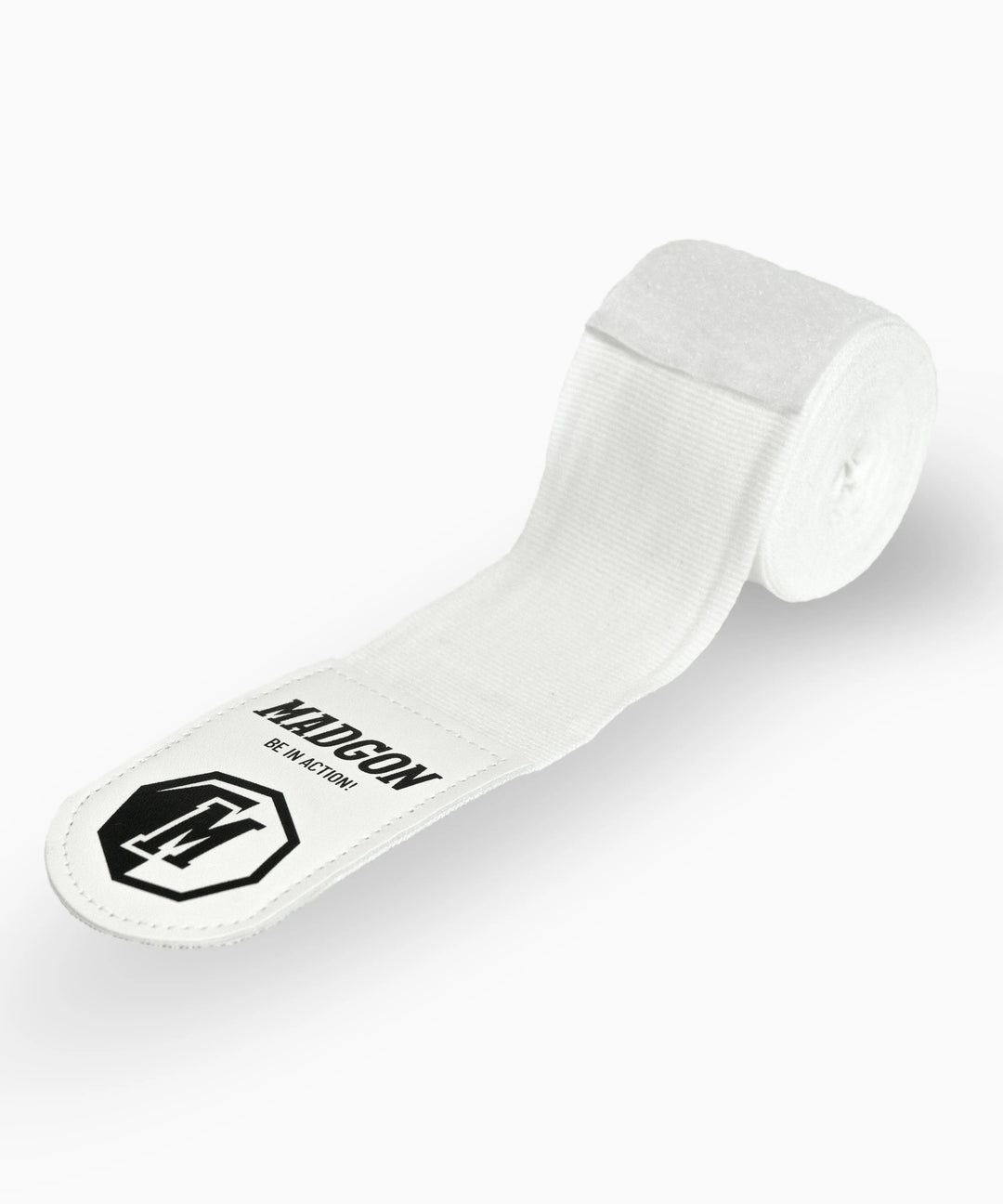 MADGON Boxbandagen weiss in 3m 3,8m 4,5m für Männer und Frauen - Bandagen Boxen für Kickboxen, MMA, Boxer & Sparring mit Beutel