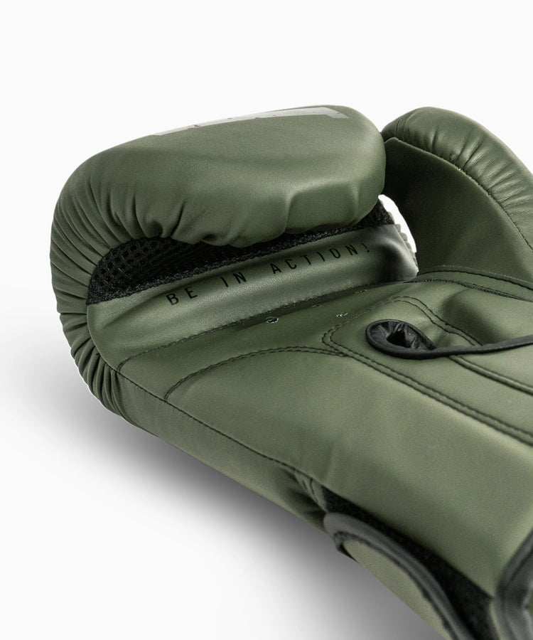 MADGON Premium Boxhandschuhe olive, Männer und Frauen Kickboxhandschuhe für Kampfsport, MMA, Sparring, Muay Thai und Boxen 10 12 14 16 oz