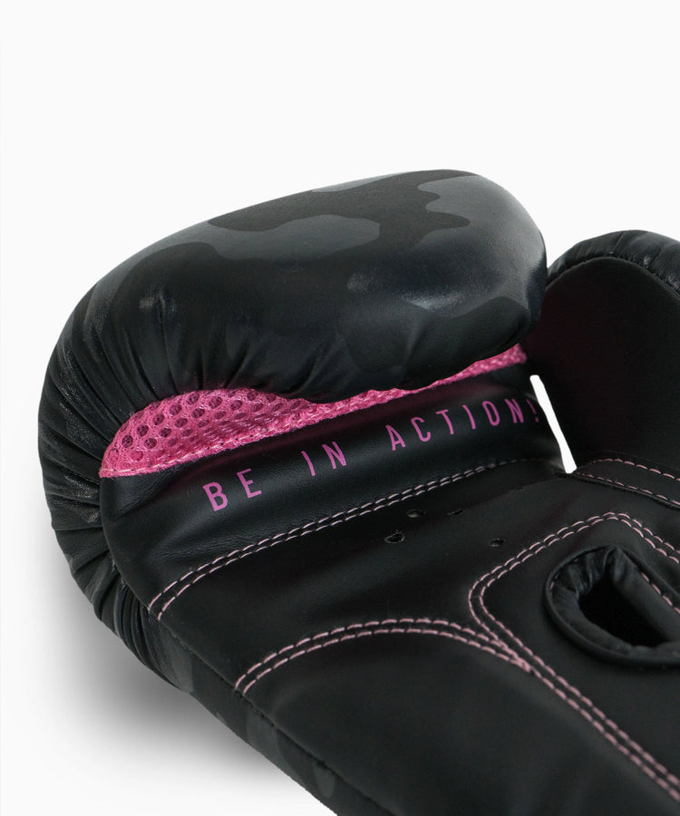 MADGON Premium Boxhandschuhe camo-pink, Männer und Frauen Kickboxhandschuhe für Kampfsport, MMA, Sparring, Muay Thai und Boxen 10 12 14 16 oz