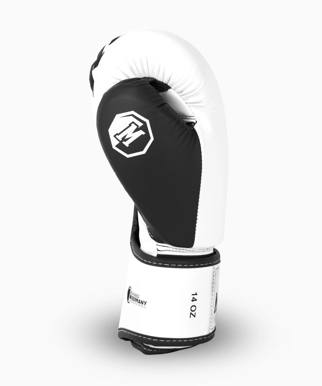 MADGON Premium Boxhandschuhe weiss, Männer und Frauen Kickboxhandschuhe für Kampfsport, MMA, Sparring, Muay Thai und Boxen 10 12 14 16 oz