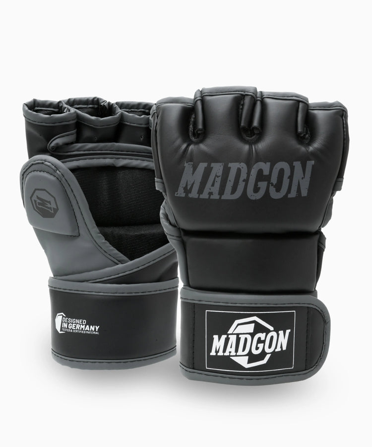 MMA Handschuhe Rookan schwarz/grau MADGON