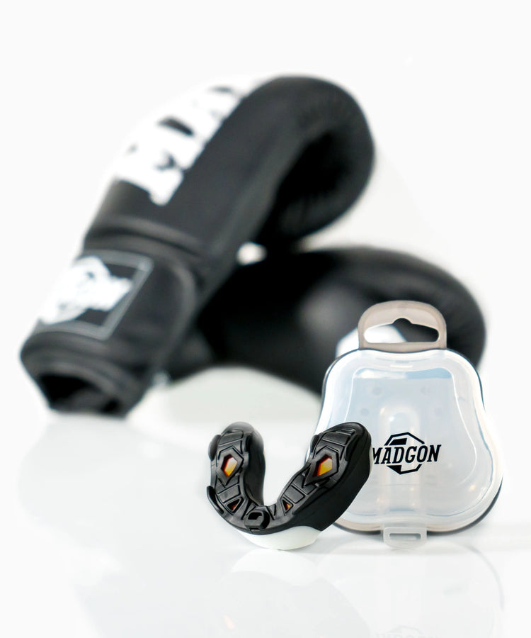 Mundschutz Premium schwarz/weiß MADGON